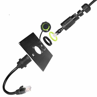 comprare 1.5A Classificazione di corrente massima connettore impermeabile RJ45 con velocità di trasmissione 1000MHz e classificazione di resistenza all'acqua IP67 fabbricazione online