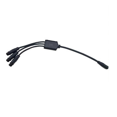 Connettore per cavo impermeabile M12 a Y in nylon PA66 IP68 per applicazioni di lampade stradali a 220V