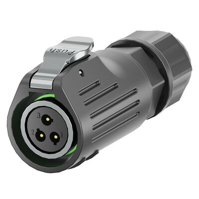 Connettore per cavo impermeabile IP68 con tensione di esercizio 250V e corrente nominale massima di 32A per collegamenti elettrici sicuri