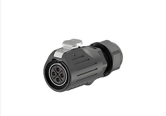 Connettore circolare impermeabile a flangia per montaggio LP20 4-Pin 20A, grado di protezione IP68